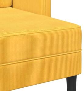 Sofa 2-osobowa z leÅ¼ankÄ w ksztaÅcie litery l jasnoÅ¼Ã³Åta 125 cm