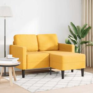 Sofa 2-osobowa z leÅ¼ankÄ w ksztaÅcie litery l jasnoÅ¼Ã³Åta 125 cm