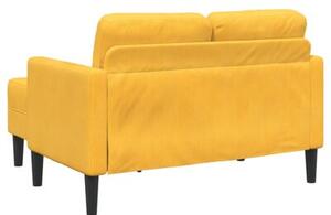 Sofa 2-osobowa z leÅ¼ankÄ w ksztaÅcie litery l jasnoÅ¼Ã³Åta 125 cm