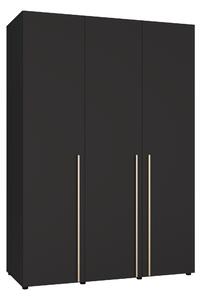 Szafa z drzwiami SZ3D DOMINO czarny mat