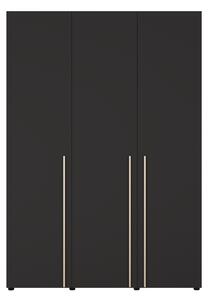 Szafa z drzwiami SZ3D DOMINO czarny mat