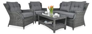 Meble z technorattanu TRIVENTO 2 Dark Grey