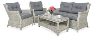 Meble z technorattanu TRIVENTO 2 White Grey