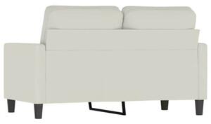 Sofa 2-osobowa, kremowy, 120 cm, tapicerowana aksamitem