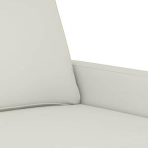 Sofa 2-osobowa, kremowy, 120 cm, tapicerowana aksamitem
