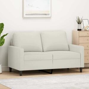 Sofa 2-osobowa, kremowy, 120 cm, tapicerowana aksamitem