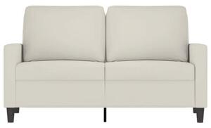 Sofa 2-osobowa, kremowy, 120 cm, tapicerowana aksamitem