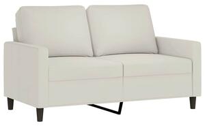 Sofa 2-osobowa, kremowy, 120 cm, tapicerowana aksamitem