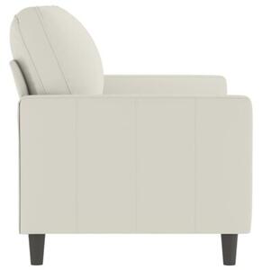 Sofa 2-osobowa, kremowy, 120 cm, tapicerowana aksamitem