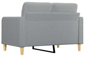 Sofa 2-osobowa, jasnoszara, 120 cm, tapicerowana tkaninÄ