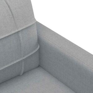 Sofa 2-osobowa, jasnoszara, 120 cm, tapicerowana tkaninÄ