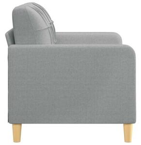 Sofa 2-osobowa, jasnoszara, 120 cm, tapicerowana tkaninÄ