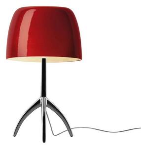 Foscarini - Lumiere Grande Lampa Stołowa E27 Czarny Chrom/Wiśniowa