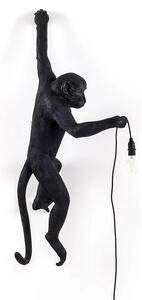SELETTI - Monkey Hanging Zewnętrzna Lampa Ścienna Left Czarna