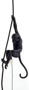SELETTI - Monkey With Rope Zewnętrzna Lampa Wisząca Czarna