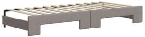 Sofa rozsuwana z materacami, kolor taupe, 80x200 cm, tkanina
