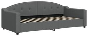 Sofa rozsuwana z materacami, ciemnoszara, 90x200 cm, tkanina