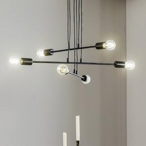 EMIBIG LIGHTING Lampa wisząca Multipo 6, 6-punktowa czarna