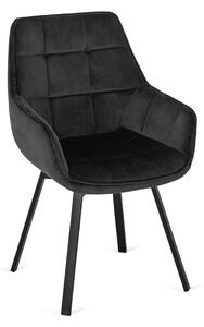 Czarne fotelowe krzesło obrotowe - Lado 3X