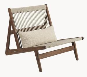 Fotel wypoczynkowy z drewna orzecha włoskiego MR01 Initial