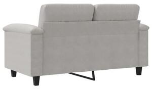 Sofa 2-osobowa, jasnoszara, 120 cm, tapicerowana mikrofibrÄ