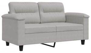 Sofa 2-osobowa, jasnoszara, 120 cm, tapicerowana mikrofibrÄ