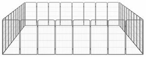 Kojec dla psa, 36 paneli, czarny, 50x100 cm, stal