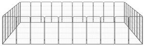 Kojec dla psa, 36 paneli, czarny, 50x100 cm, stal