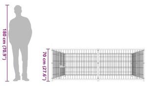 Kojec dla psa, czarny, 4 m², stalowy