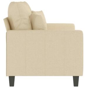 Sofa, 2-osobowa kremowa, 120 cm, tapicerowana tkaninÄ
