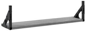 Półki ścienne, 2 szt., szary dąb sonoma, 60x15x15,5 cm