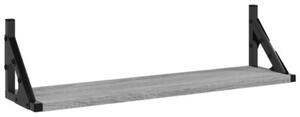 Półki ścienne, 2 szt., szary dąb sonoma, 60x15x15,5 cm
