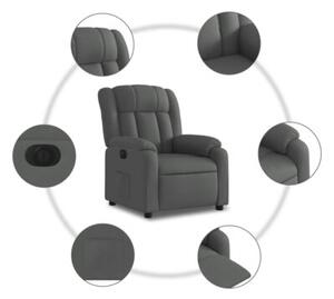 Elektryczny fotel rozkÅadany, ciemnoszary, obity tkaninÄ