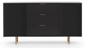 Komoda K2D3SZ 150 cm NUBIA czarny mat