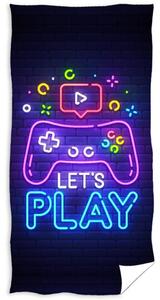 Ręcznik kąpielowy Gamer towel Let's Play, 70 x 140 cm