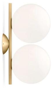 Flos - IC C/W1 Double Lampa Sufitowa/Ścienna w Kolorze Mosiądzu