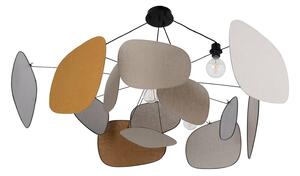 MARKET SET Lampa wisząca Screen 70's, możliwość ściemniania, multikolor, salon / jadalnia, tkanina / materiał / jedwab, design