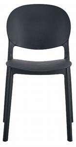 Krzesło plastikowe RAWA w kolorze czarnym