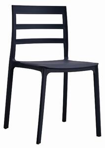 Krzesło plastikowe ELBA czarne
