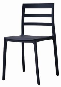Krzesło plastikowe ELBA czarne