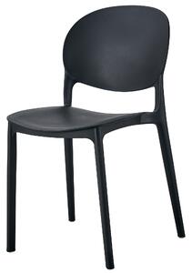 Krzesło plastikowe RAWA w kolorze czarnym