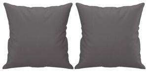 Sofa 2-osobowa z poduszkami, szara, 120 cm, sztuczna skÃ³ra