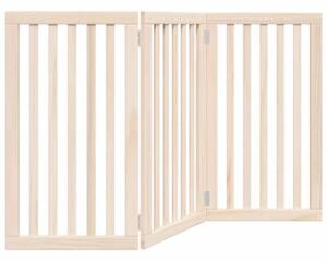 Bramka dla psa składana 3 panele 150 cm drewno topolowe