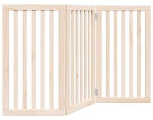 Bramka dla psa składana 3 panele 150 cm drewno topolowe