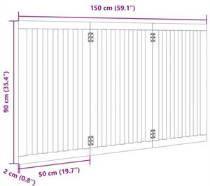 Bramka dla psa składana 3 panele 150 cm drewno topolowe