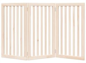 Bramka dla psa składana 3 panele 150 cm drewno topolowe