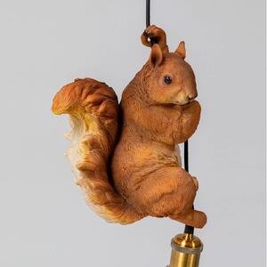 KARE Lampa wisząca Squirrel, możliwość ściemniania, brązowy / rdzawy, salon / jadalnia, tworzywo sztuczne, nowoczesny