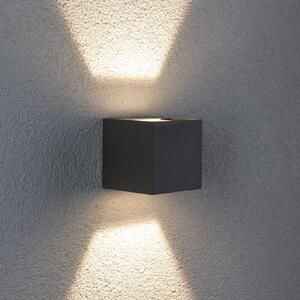 Paulmann Kinkiet zewnętrzny LED Cybo, aluminiowy / szary / cynkowy, aluminium, nowoczesny