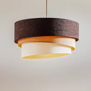 Lampa wisząca Devon Duolla, możliwość ściemniania, brązowy / rdzawy, salon / jadalnia, tkanina / materiał / jedwab, nowoczesny
