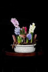 Osłonka na kwiaty Flores, 29 x 8 x 24 cm, ceramika